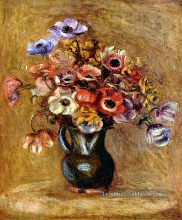 anémones fleur Pierre Auguste Renoir Peintures à l'huile